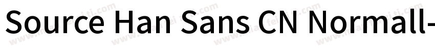 Source Han Sans CN Normall字体转换